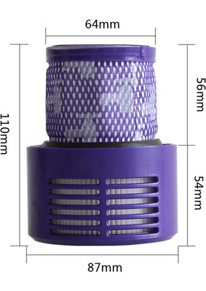 Dyson V10 Cyclone Series, V10 Motorhead, V10 Animal, V10 Absolute, V10 Total Clean, SV12 Için 3'lü Yedek Filtre Paketi (Yurt Dışından)