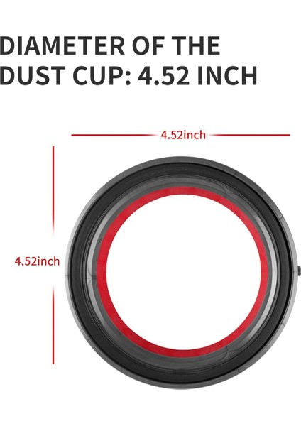 Dyson Vakum V10 SV12 Için Toz Haznesi Üstü Sabit Sızdırmazlık Halkası, Dirt Cup Yedek Parçalar (Yurt Dışından)