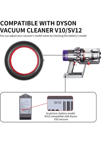 Dyson Vakum V10 SV12 Için Toz Haznesi Üstü Sabit Sızdırmazlık Halkası, Dirt Cup Yedek Parçalar (Yurt Dışından)