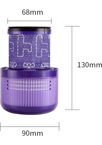 Dyson V11 Hayvan / V11 Tork Sürücüsü / V15 Dyson Filtre için Aksesuarları Tespit Edin Siklon Vakum Süpürge Parçaları Mor (Yurt Dışından)
