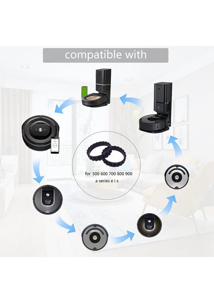 Tekerlek Lastikleri Irobot Roomba 620,880,680,980,780,I7,E5,976,698,676,500,510 Robot Süpürge Yedek Parçaları (Yurt Dışından) fiyatları