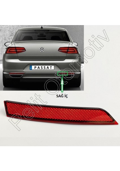 Passat B8 Sağ Iç Tampon Reflektörü 3G0945104A