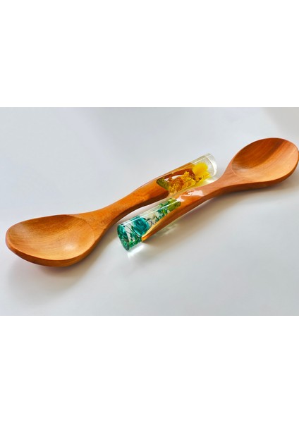 Colorful Serisi - El Yapımı Bambu Kaşık Seti-Ahşap Kaşık - 4'lü Set indirimleri