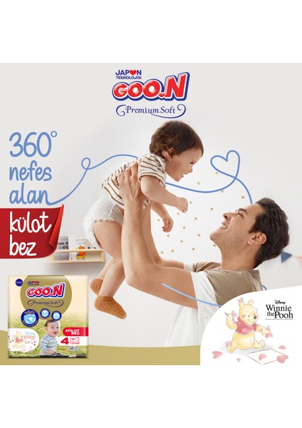 Goo.n Premium Soft 4 Numara Süper Yumuşak Külot Bebek Bezi Büyük Fırsat Paketi - 140 Adet