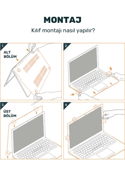 Macbook Pro 13' M1-M2 2020-22 Uyumlu Kapak Kılıf (A2251/A2289/A2338)