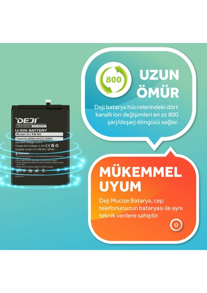 Xiaomi Poco M3 Batarya Mucize Batarya Bn62