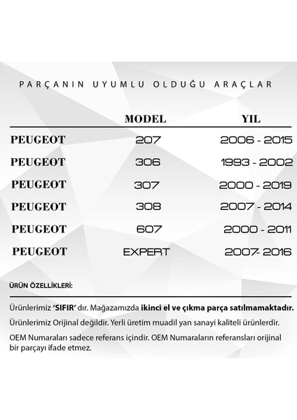 Citroen C3, Xsara Peugeot 207, 306 için Ön Cam Su Fıskiye Memesi 2'li fırsatları