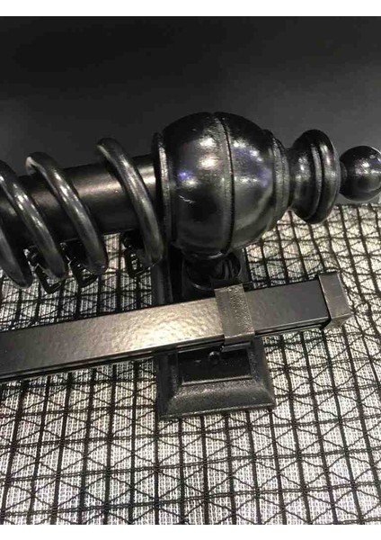 Siyah Ahşap Tek Raylı Rustik 140CM fiyatları