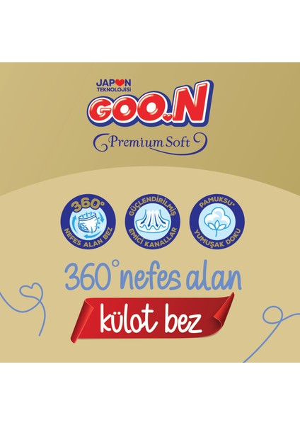 Goo.n Premium Soft 6 Numara Süper Yumuşak Külot Bebek Bezi Avantajlı Paket - 78 Adet