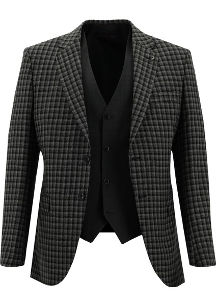 Slim Fit Kombinli Yelekli Yün Takım Elbise fiyatları