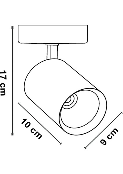 30W LED Ray Spot Beyaz 4 Adet ve 1 Metre Ray Set