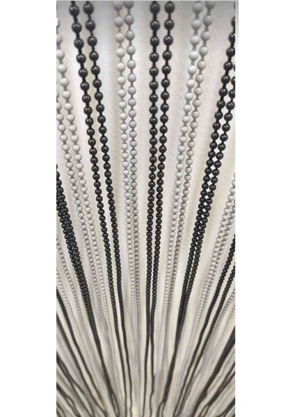 Siyah Gri Kapı Boncuk Perdesi 75X180 cm fiyatları