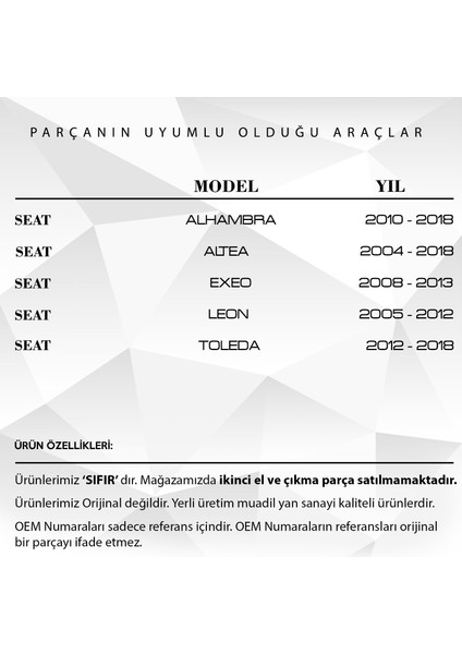 Seat Leon, Skoda Octavia Için Yağ Soğutucu Contası fiyatları