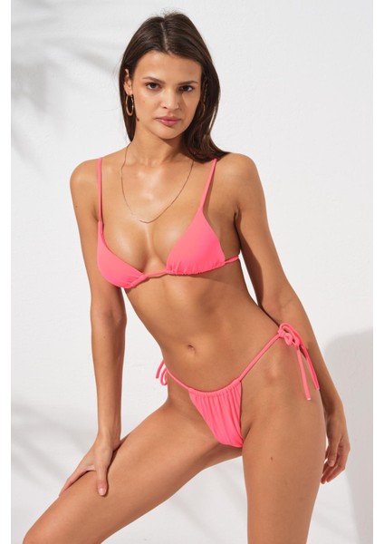 Üçgen Brazilian Bikini Takım Nar Çiçeği 231245