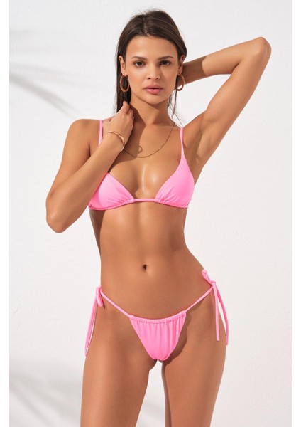 Üçgen Brazilian Bikini Neon-Pembe 231245