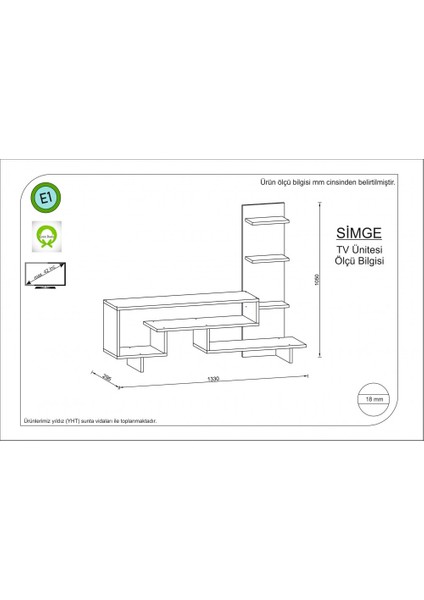 Simge Tv Ünitesi Sarı