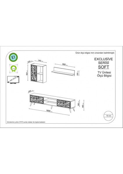 Soft Tv Tv Ünitesi Ceviz Ceviz