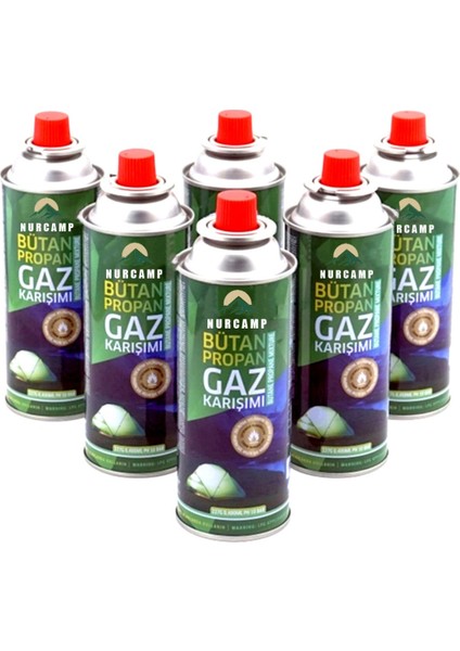 Kamp Ocağı Gaz Kartuşu 6'lı Set