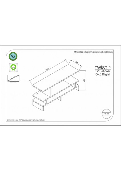 Twist 2 Tv Ünitesi Kırmızı