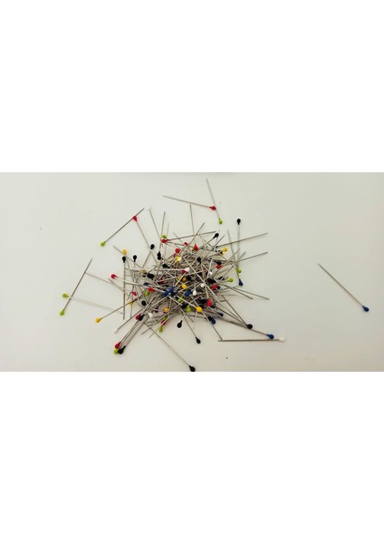 Renkli Başlı Toplu Iğne Ince - Çelik Iğne Toplu Iğne