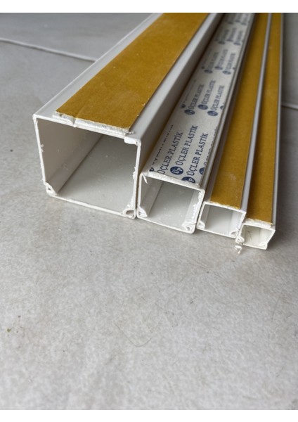 40*40 10 Adet 20MT Kablo Kanalı, Kendinden Yapışkanlı, Sağlam Yapışma, Dağınıklığa Karışıklığa Son fırsatları