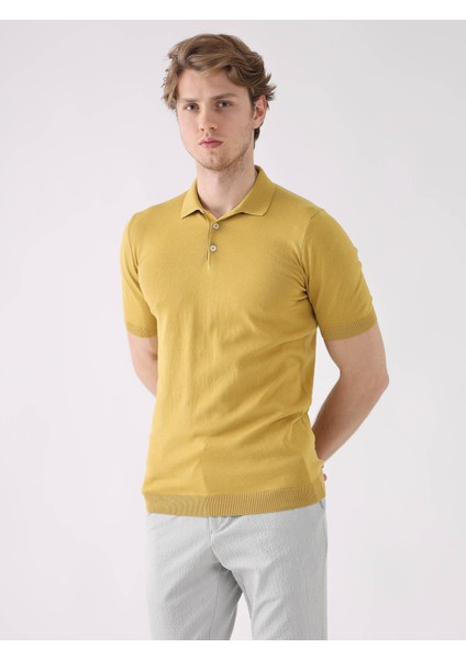 Hardal Erkek Regular Fit Polo Yaka Triko