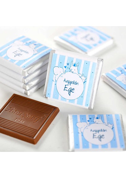 Erkek Bebek Dökme Bebek Çikolatası (50 Adet Madlen Çikolata) fiyatları