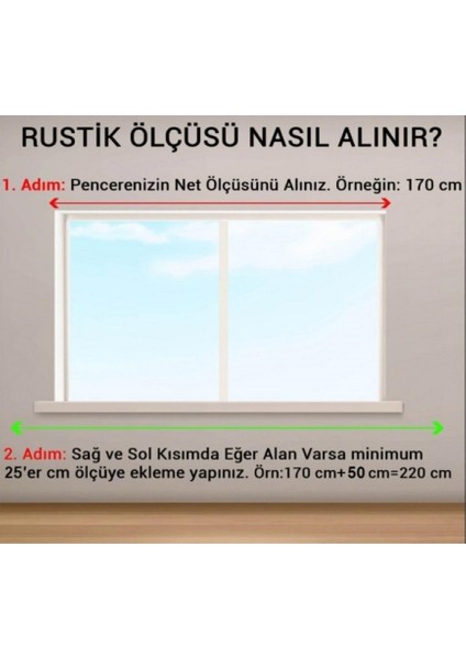 Krem Tek Raylı Ahşap Rustik 100CM