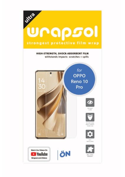 Oppo Reno 10 Pro Çizilmeye ve Darbeye Dayanıklı Ekran Koruyucu Poliüretan Film fiyatları