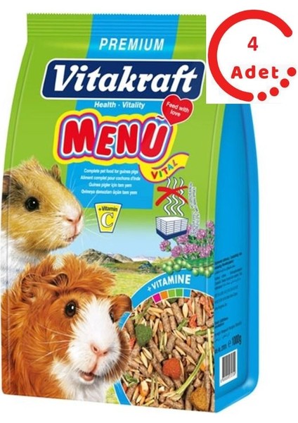 Menü Ginepig Yemi 1 kg x 4 Adet