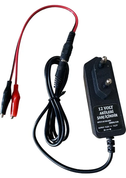 Işıklı 12 Volt Şarj Kesici Akü Şarj Cihazı Adaptörü 12V