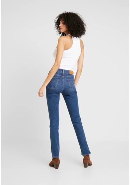 724™ High Rise Straight Kadın Jean Pantolon - Blue Wave Dark fiyatları