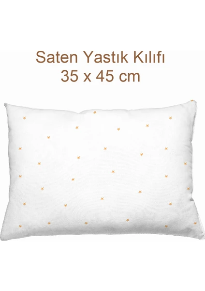 Casadora Baby Stars %100 Pamuk Saten Yastık Kılıfı - 35 x 45 cm