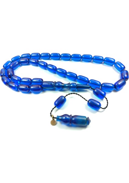 Iskeçe Tesbih Erkan Çubukçu Usta Işi Imzalı Mühürlü Rengin Zirvesi Ateş-I Kehribar Model 2295