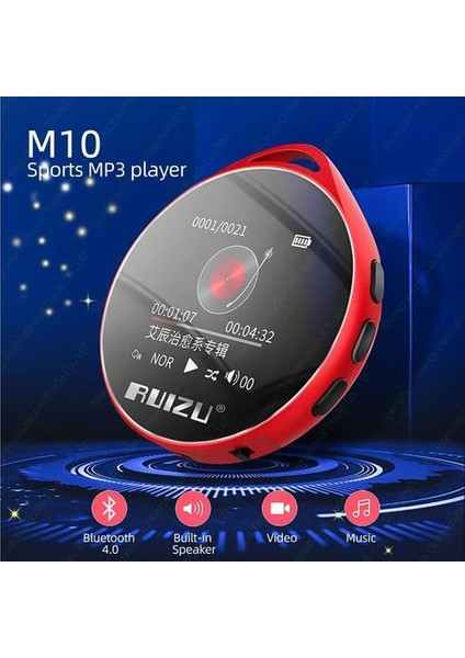 M10 Bluetooth Mp3 Çalar 8g Hıfı Müzik Video Oynatıcı ile Dahili Hoparlör Fm Radyo Ebook Kayıt Taşınabilir Audio Mp3 | Mp3 Çalar (Siyah) (Yurt Dışından)