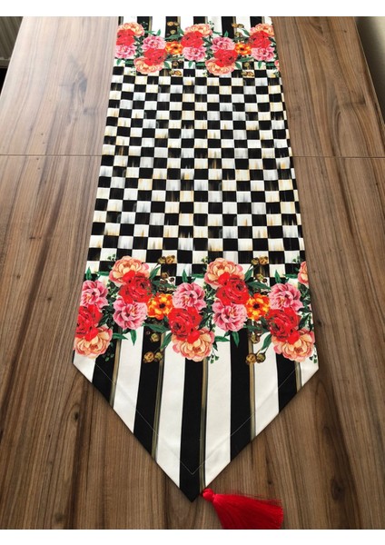 Trend Yuvam Kırmızı Gül Desenli Runner modelleri