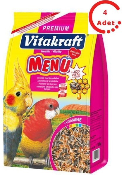 Premium Paraket Yemi 1 kg x 4 Adet