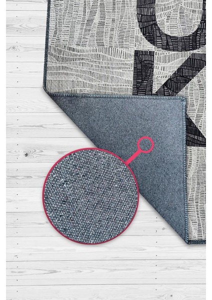 Ok Gri Renkli Halı Geometrik Oturma Odası Halısı Minimal Salon Halı Çizgili Yazılı Halı modelleri