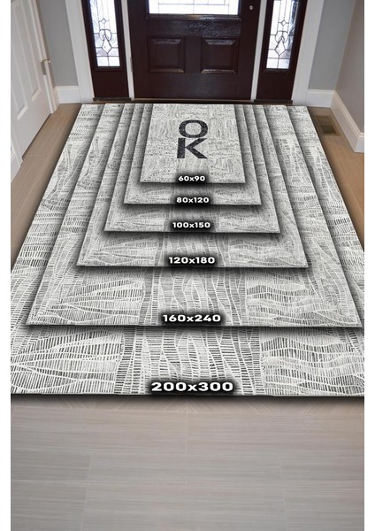 Ok Gri Renkli Halı Geometrik Oturma Odası Halısı Minimal Salon Halı Çizgili Yazılı Halı indirimleri