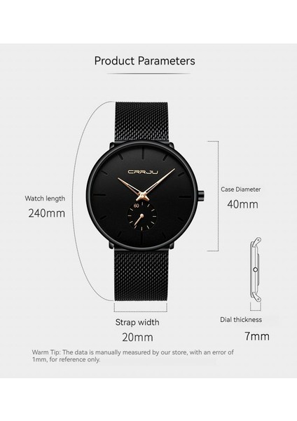 Crrju 2150 Yeni Basit Ultra Ince Erkek Saati (Yurt Dışından) fiyatları