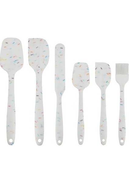 6 Adet Gıda Sınıfı Silikon Yapışmaz Tereyağı Pişirme Spatula Set Çerez Pasta Kazıyıcı Fırça Kek Pişirme Karıştırma Aracı | Pişirme ve Amp;pasta Spatulaları (Yurt Dışından)