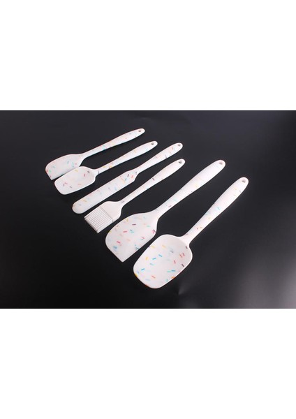 6 Adet Gıda Sınıfı Silikon Yapışmaz Tereyağı Pişirme Spatula Set Çerez Pasta Kazıyıcı Fırça Kek Pişirme Karıştırma Aracı | Pişirme ve Amp;pasta Spatulaları (Yurt Dışından)