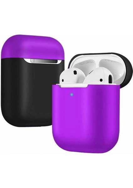 2 Paket Uyumlu Durumda Ultra Ince Yumuşak Kapak Silikon Koruyucu Cilt Apple Airpod Için 1 2 Durumda (Mor * Siyah) (Yurt Dışından) fırsatları