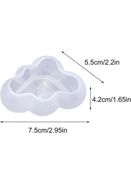 3D Bulut Silikon Kek Fondan Pişirme Kalıp Sabunu C-Lay Mum Mum Kalıbı (Yurt Dışından)