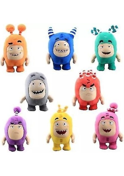 8 Adet / Grup Oddbods Karikatür Peluş Oyuncaklar Dolması Çocuklar Oyuncak Koleksiyonu Çocuklar Bebek Noel Doğum Günü Hediyesi Ev Dekorasyon 18 cm (Yurt Dışından)