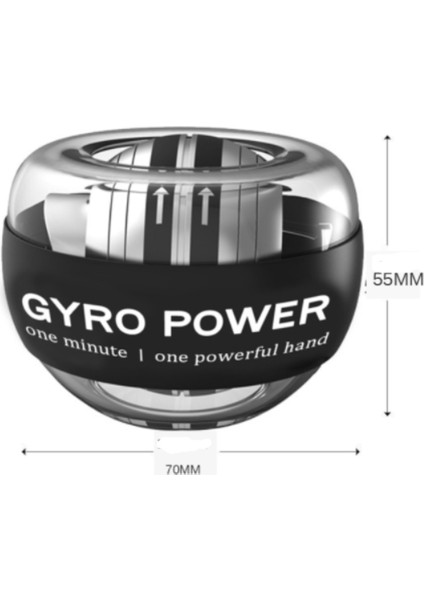 Kuvveti Güç Bilek Topu Jiroskop Iplik Bilek Rotor Spor Salonu El Kavrama Egzersizi Gyro Fitness Ball Kas Gevşeme 30LBS | Güç Bilekleri (Siyah) (Yurt Dışından)
