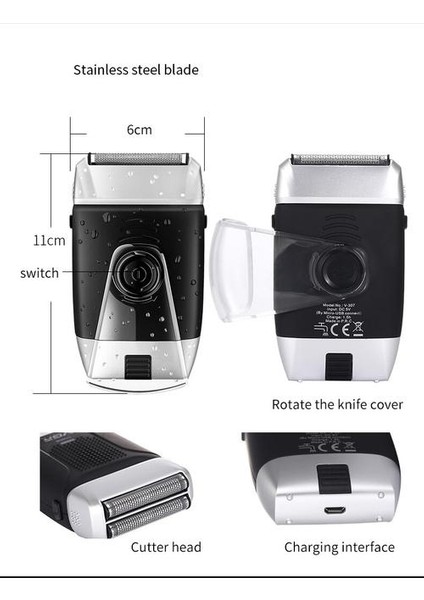 Elektrikli Tıraş Makinesi USB Şarj Vücut Yıkanabilir Gürültü Azaltma Kişisel Bakım Aletleri | Elektrikli Turşivers (Yurt Dışından) modelleri