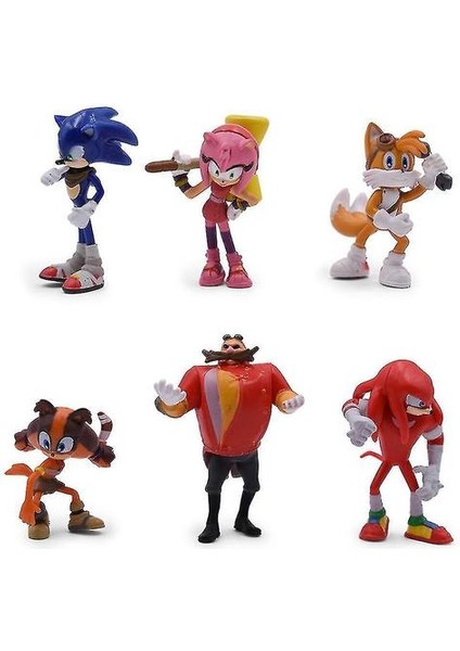 6pcs Anime Sonic Hedgedog Pvc Figür Bebek (Yurt Dışından)