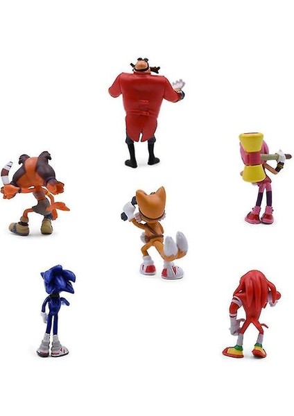 6pcs Anime Sonic Hedgedog Pvc Figür Bebek (Yurt Dışından)