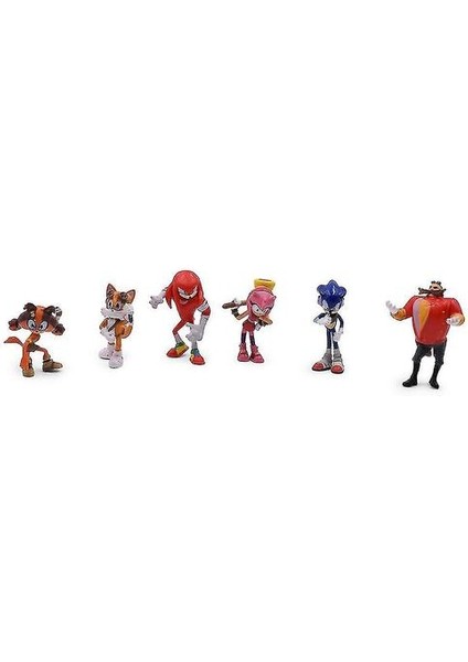 6pcs Anime Sonic Hedgedog Pvc Figür Bebek (Yurt Dışından)